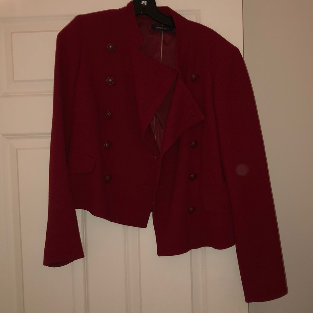 Lafayette 148 NY oxblood blazer size 10
